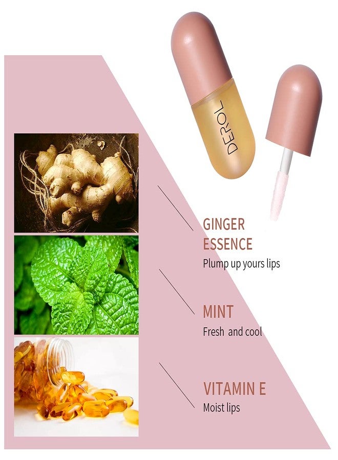 DEROL Natural Hydrating Lip Plumper - Lip Serum For Fullness, Lip Care, Lip Plumping Balm, 5.5ml, Ginger Essence Lip Enhancer, Moisturizing Lip Plumper 1Pcs… - Image 3